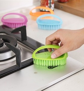 Candy-kleurige ovale met een handvat keuken borstel schoen borstel wasserette borstel