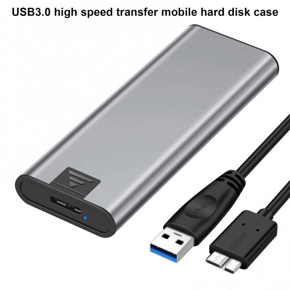 30% Off M-01 NGFF M.2 USB 33.0 HDD Enclosure 6Gbs Port SATA SSD Hard Drive Case Support Mobile External HDD Case