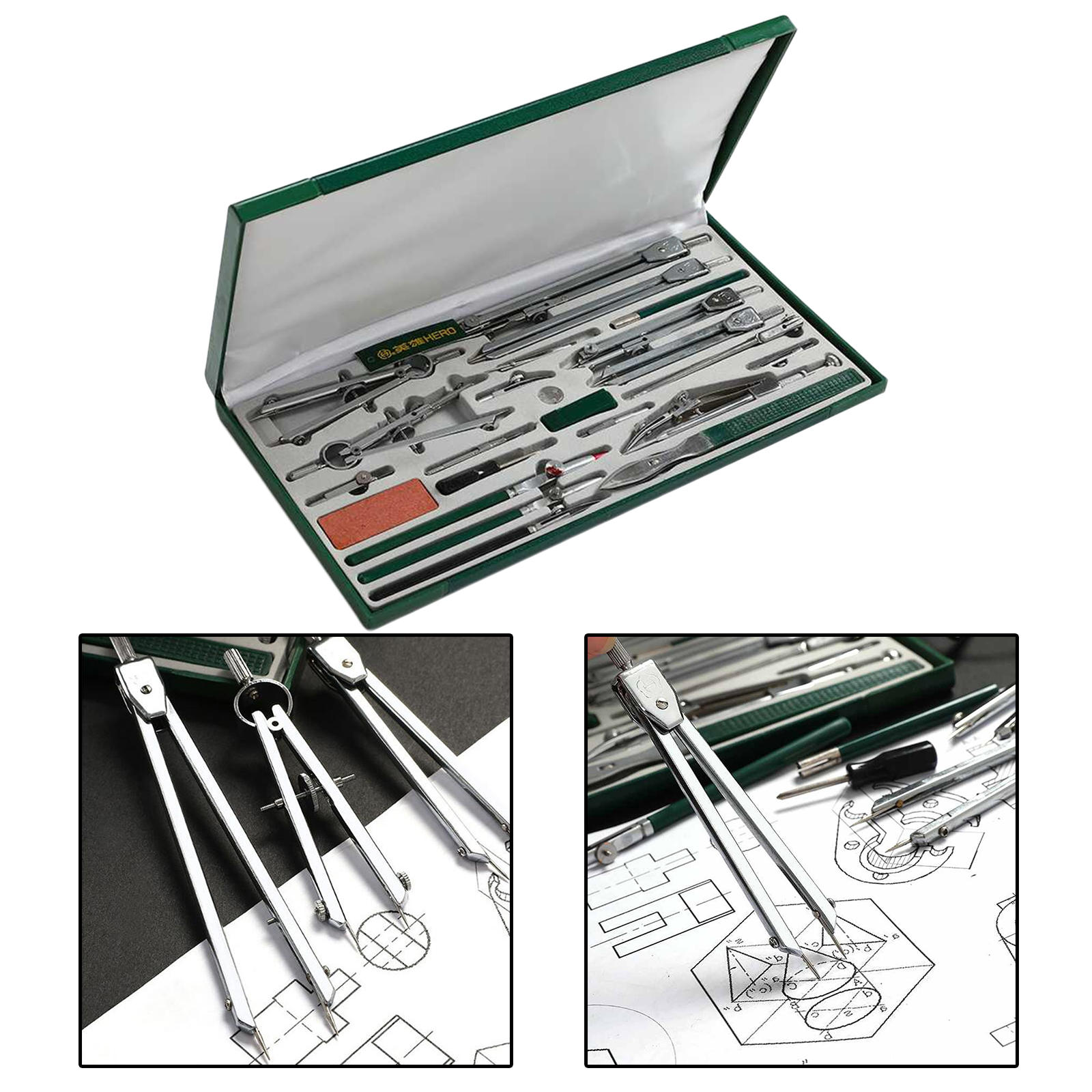 1 Set Verstelbare Kompas Pro Metalen Precisie Voor Cirkel Ingenieur Kantoor Math Opstellen Tool Math School Kantoor