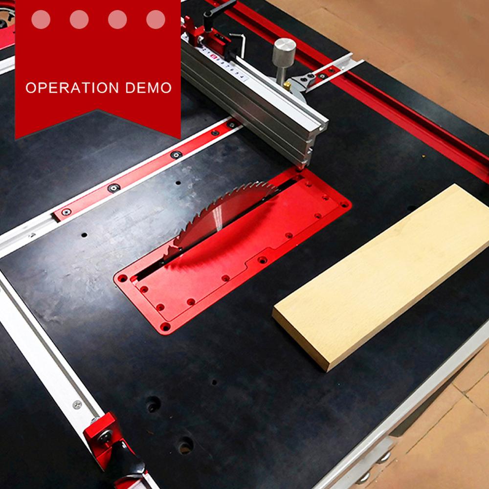 Table Saw Electric Circular Saw Flip Cover Plate Flip-Floor Table Special Cover Plate Adjustable Aluminium Insert Plate for Tabl