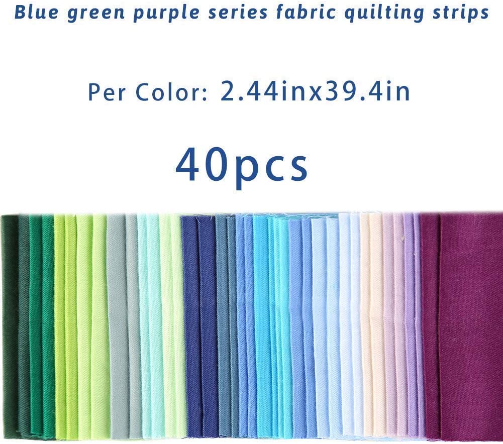 Dailylike 80Pcs Jelly Roll Up Cotton Fabric Quilting Strips, Cotton Craft Fabric Bundle, Patchwork Craft Cotton Quilting Fabric