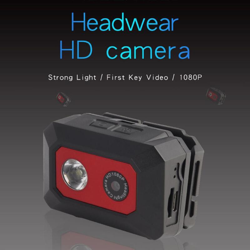 Head-Mounted Camera 1080P For Night Work And Outdoor Recreation With Dual Function Headlights And Tf Card Supports