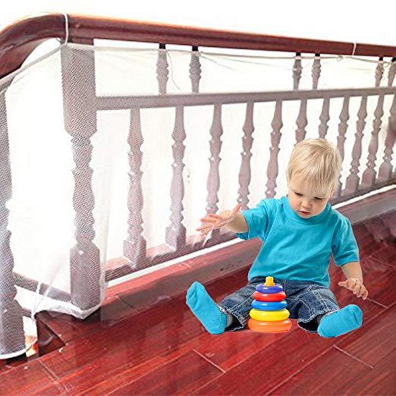 IMBABY-corralito para bebé, barandilla de red de seguridad para escaleras, red de protección, red de seguridad para balcones, puerta de seguridad, balcón, escalera