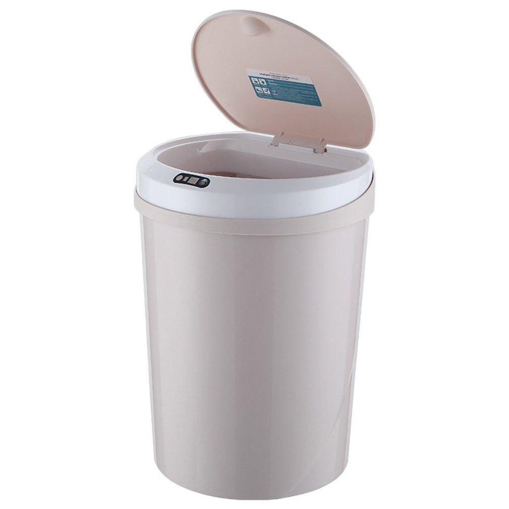 Automatic Touchless Intelligent Induction Motion Sensor Kitchen Trash Can Wide Opening Sensor Eco-Friendly Waste Garbage Bin: Brown