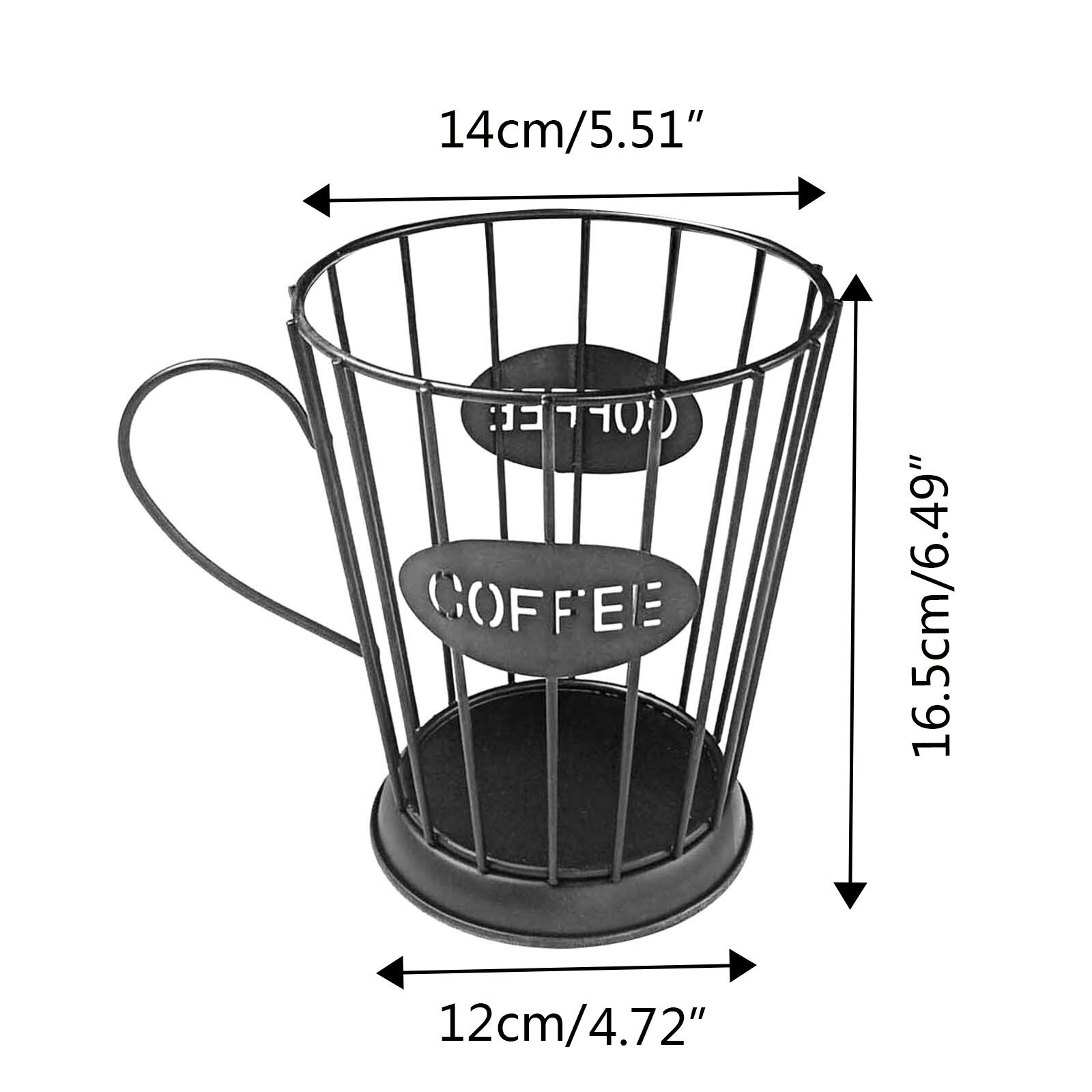 Universal Coffee Capsule Storage Basket Coffee Cup Basket Vintage Coffee Pod Organizer Holder Black For Home Cafe Hotel#g35
