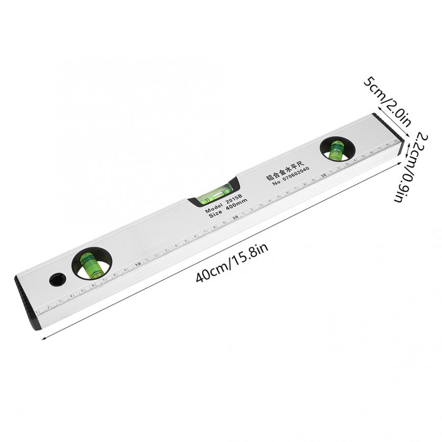 400mm niveau à bulle outil haute précision magnétique en alliage d'aluminium bulle règle niveaux à bulle outils de Construction meilleur prix