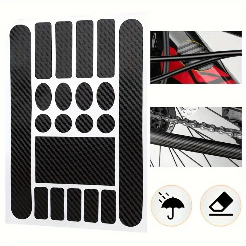Fiets Anti Scratch Sheet Chain Stickers Koolstofvezel Fietsbeschermer Stickers MTB Chain Frame Protector Fietsaccessoires