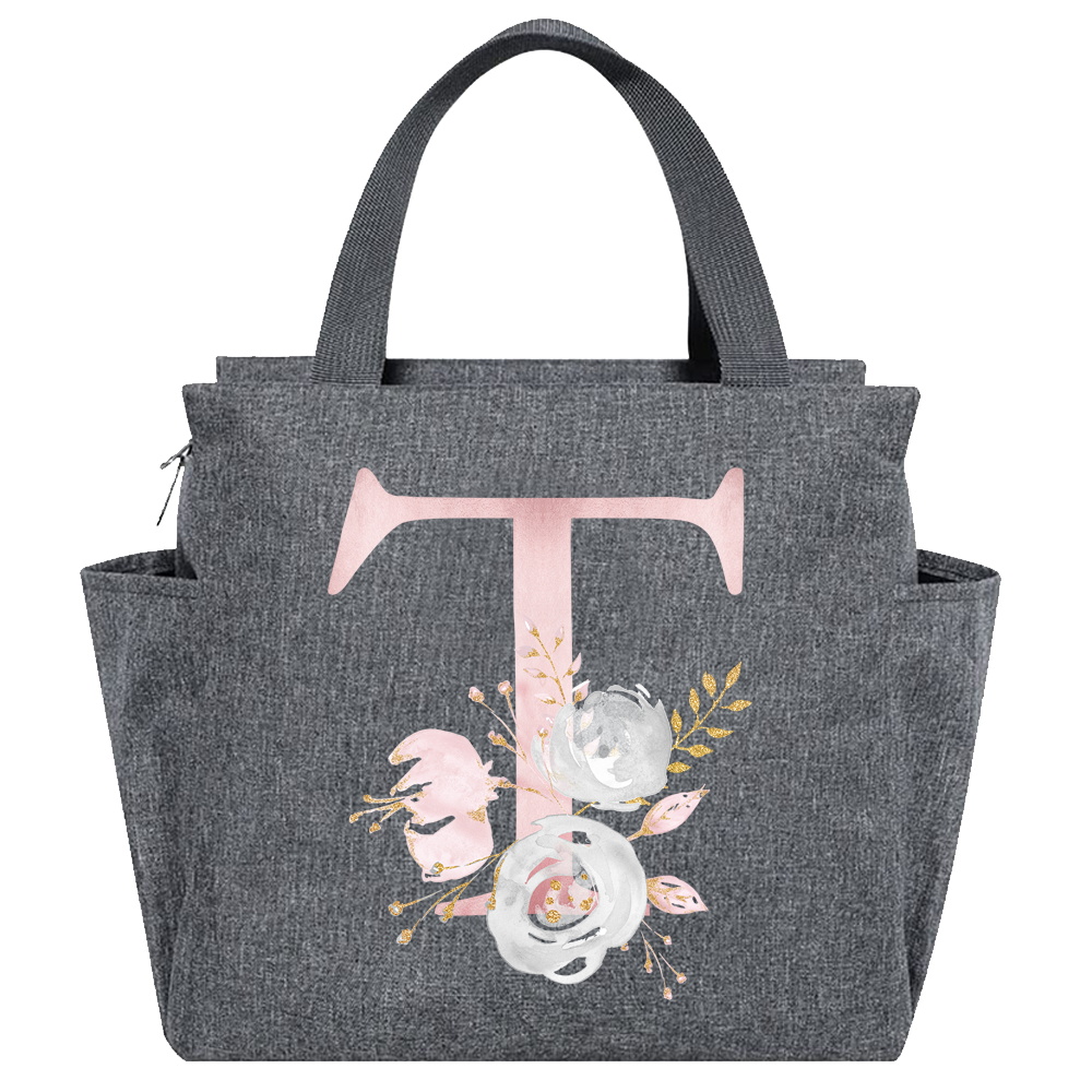 Izolowana torba na lunch Cooler Lunch Box Przenośna izolowana płócienna torba Bento Pack Termiczna torba na żywność Piknikowa torba na ryż dla kobiet i dzieci: Złota