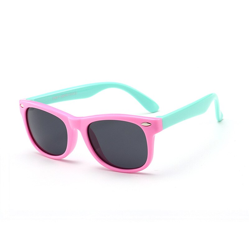 Children Glasses Kids Frame Sunglasses Toddler UV400 Boys Korean Outdoor Popular Polarized Sunglasses: pink green