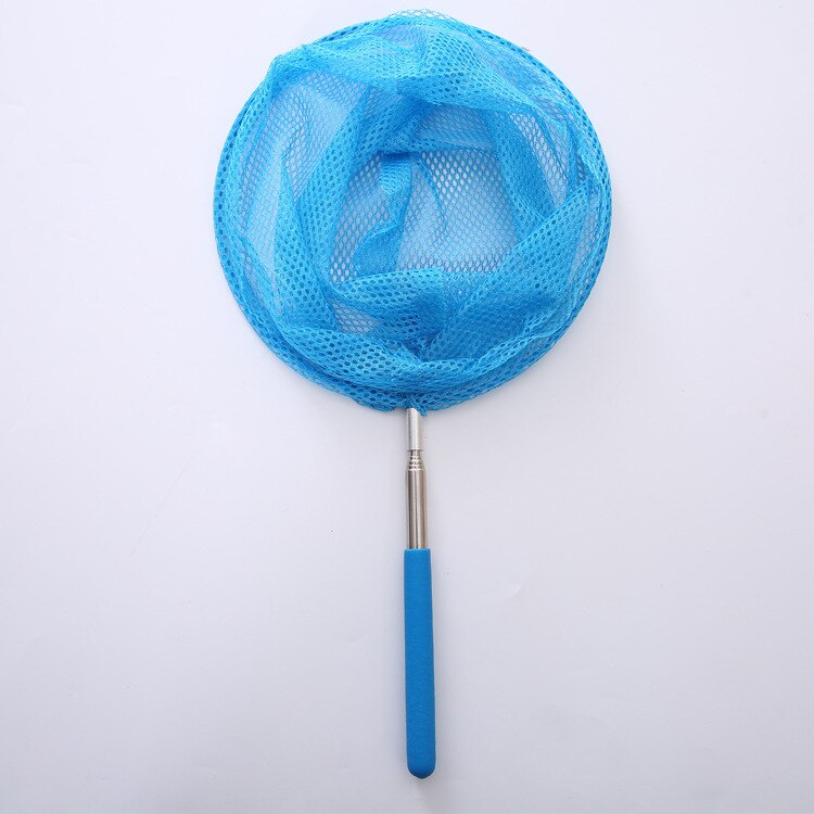 Télescopique pêche insecte papillon libellule filet en acier inoxydable tige attraper têtard poisson filet enfants extérieur Aquarium nettoyage outils: Bleu