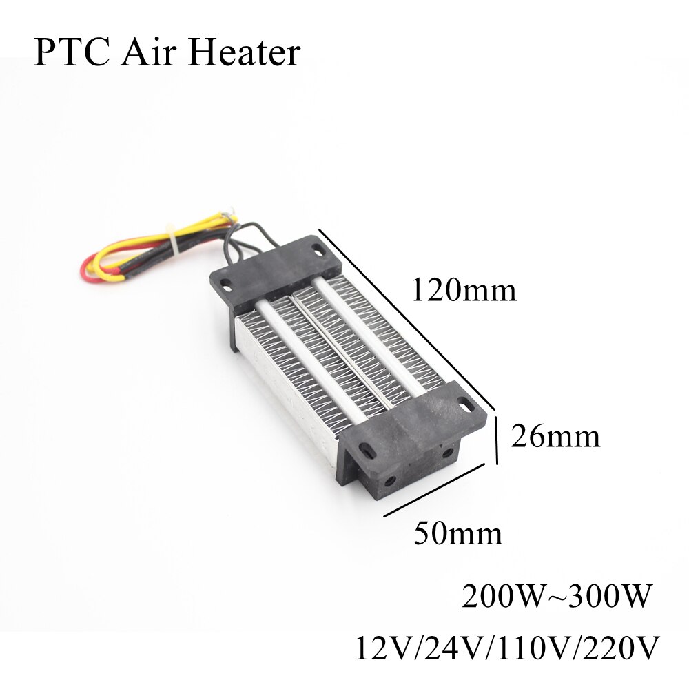 120x50x26mm 12V 220V 200W PTC Heater Ceramic Thermistor Air Heating Mini Outdoor Heaters Induction Aquarium Water Car Film Plate