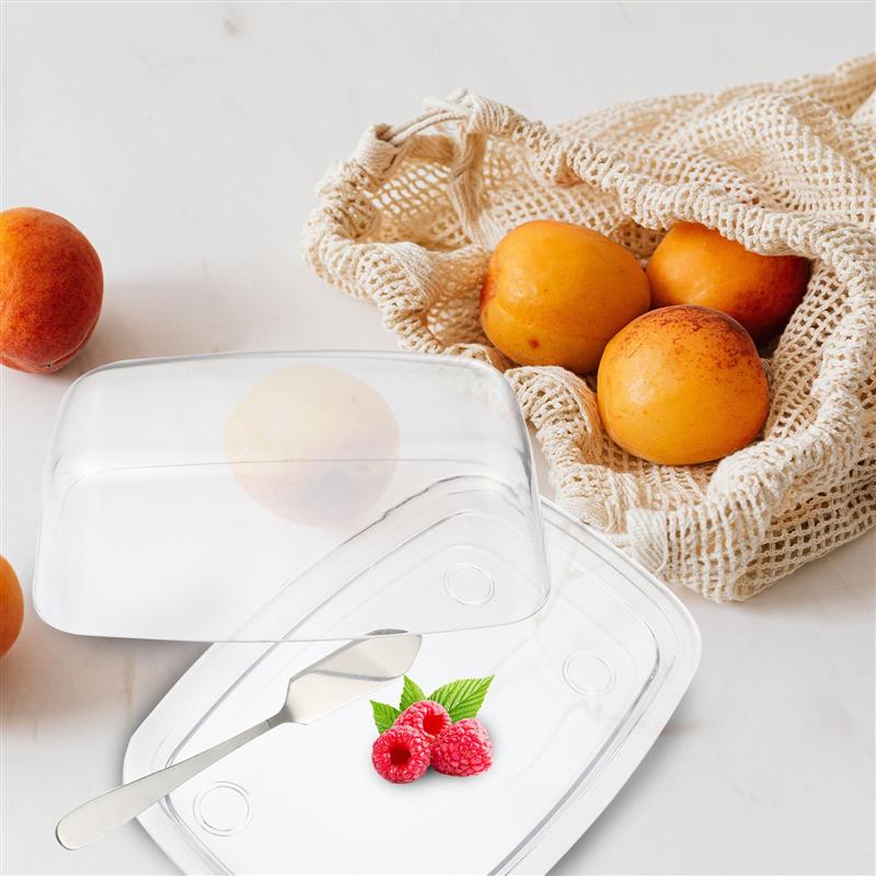 1pc Butter Dish Plastic Butter Storage Box Butter Container Fruit Dessert Plate
