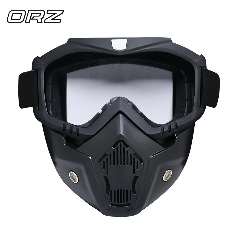 Professionele open helm bril afneembare motorfiets bril en mond filter trial retro motorhelm 3/4 half helm: a5
