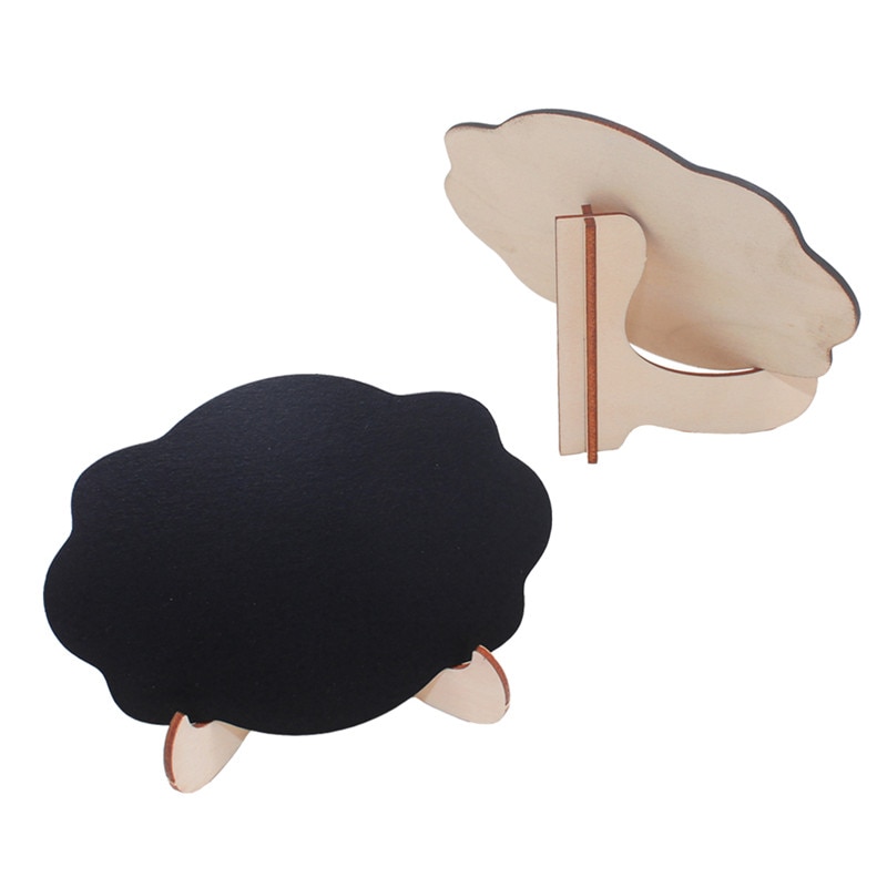 10pcs/Lot Lace shape Wooden mini blackboard Message boardFor Wedding Party Decorations chalkboards