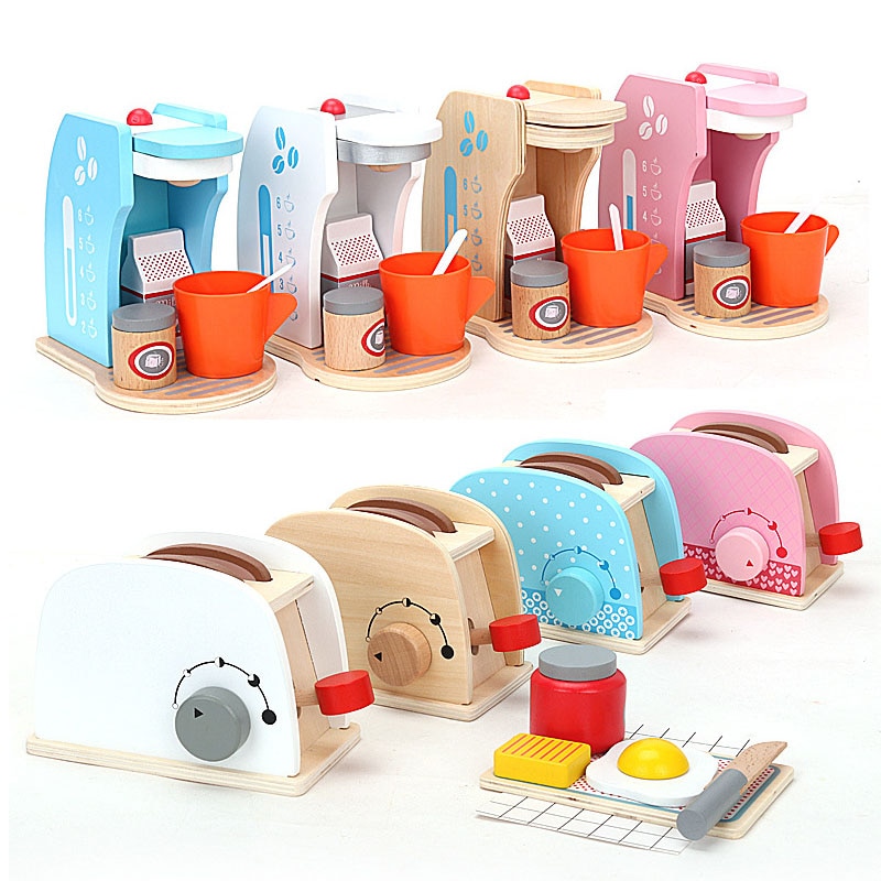 Kitchen Toys Imitated Chef Pretend Cooking Food Play Dinnerware Set Safe Cute Children Girl Wooden Educational Toy Game