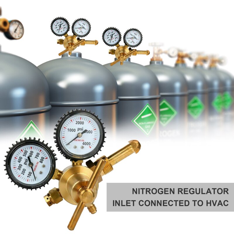 Stikstof Drukregelaar 0-800 Psi Drukregelaar Klep Koper 6MPA 10MPA 25MPA Gas Druk Meetinstrumenten