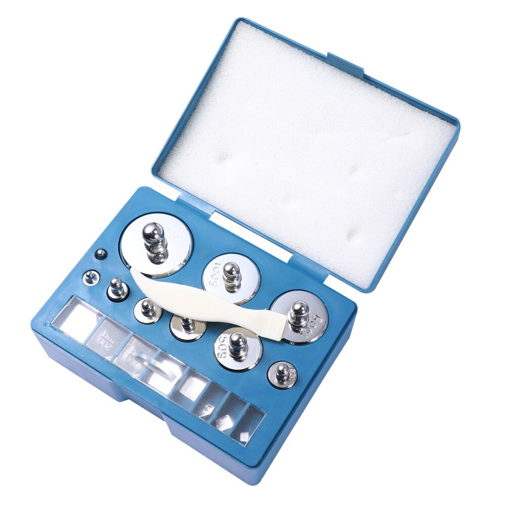 500 Grams Plating Steel Calibration Scale Weight Kit Calibration Weights with Tweezers for Digital Balance Scale - 10mg-200g