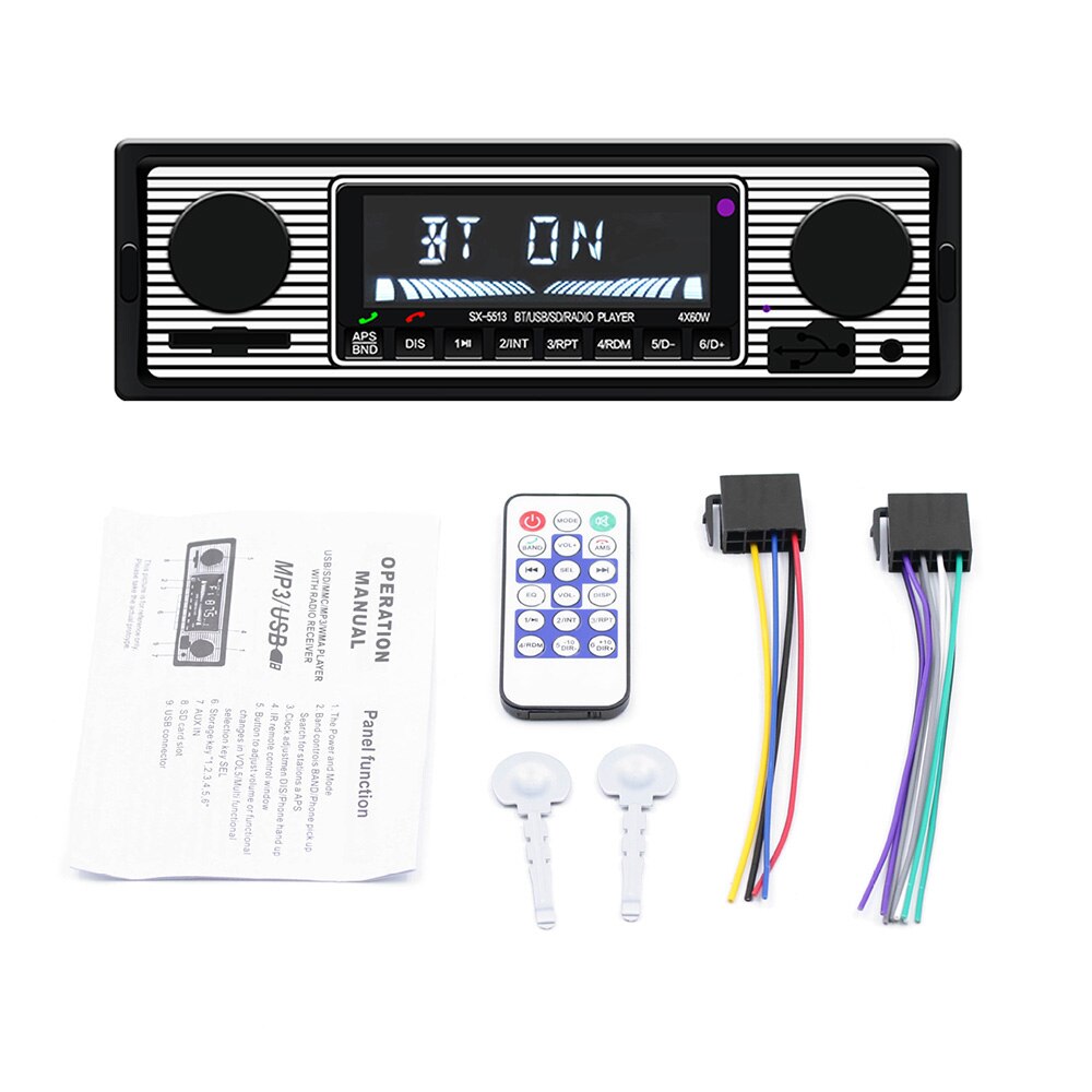 Auto Usb Fm Retro Radio Klassieke Auto Radio Speler Bluetooth Stereo Voertuig Avtagnitola Retro Autoradio Bluetooth MP3 Speler