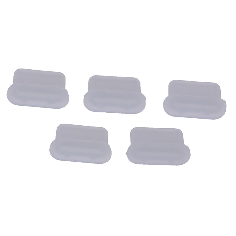 1pc/5 pièces couvercle Anti-poussière bouchon Jack chargeur prise USB type-c Port Anti-poussière prise pour téléphone portable: 5pcs Transparent