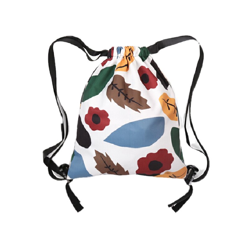 Freein Kleurrijke Gedrukt Pouch Tasje Rugzak Bloemblaadje Leaf Outdoor Waterdichte Japanse Wandelen Lente Zomer Stijl: Style2