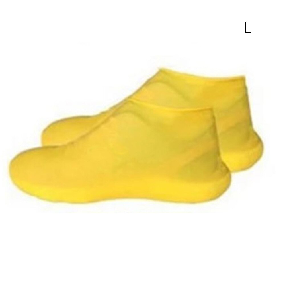 Skridsikre latex-skoovertræk, der kan genanvendes vandtæt regnbuksesko-sko dag-ship: Gul l