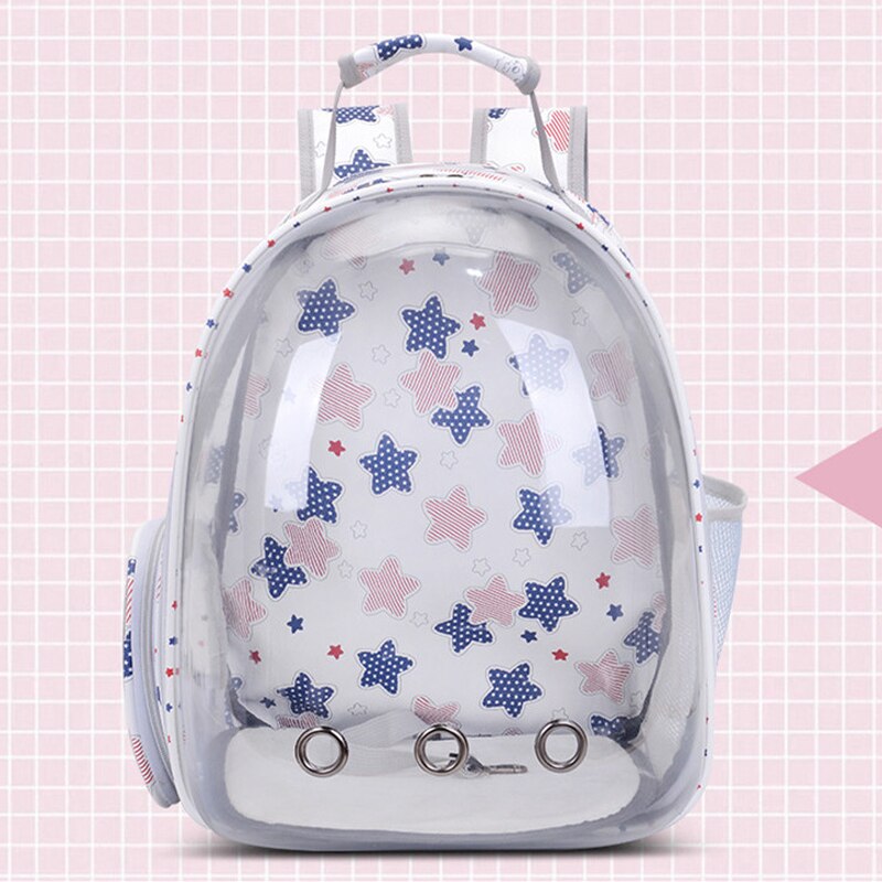 Star-Bolsa de transporte portátil para mascotas, bolso de mano transpirable con de cápsula espacial transparente, impermeable, mochila de viaje para exteriores, perros pequeños