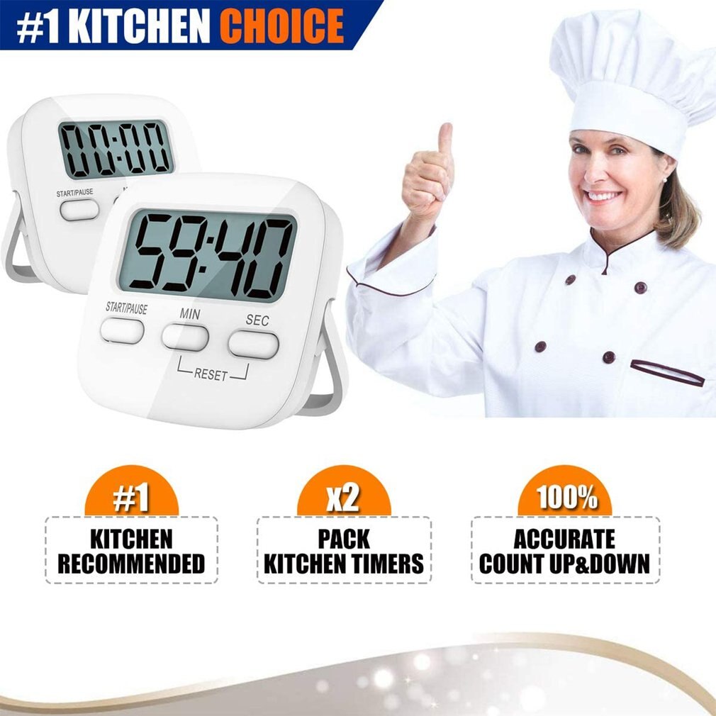 Kitchen Baking Countdown Timer Mini Electronic Timer Reminder Practical Magnetic Countdown Timer Desk Decoration