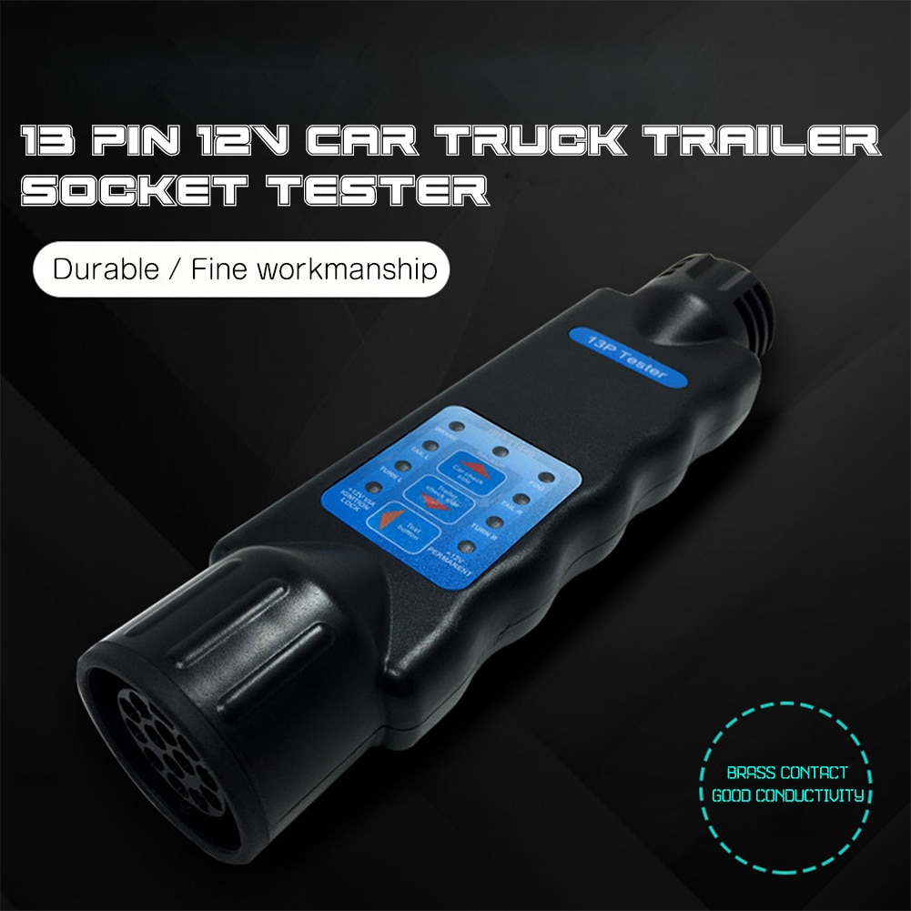 13 Pin 12V Auto Vrachtwagen Trailer Socket Tester Bedrading Circuit Licht Met 2 Adapter