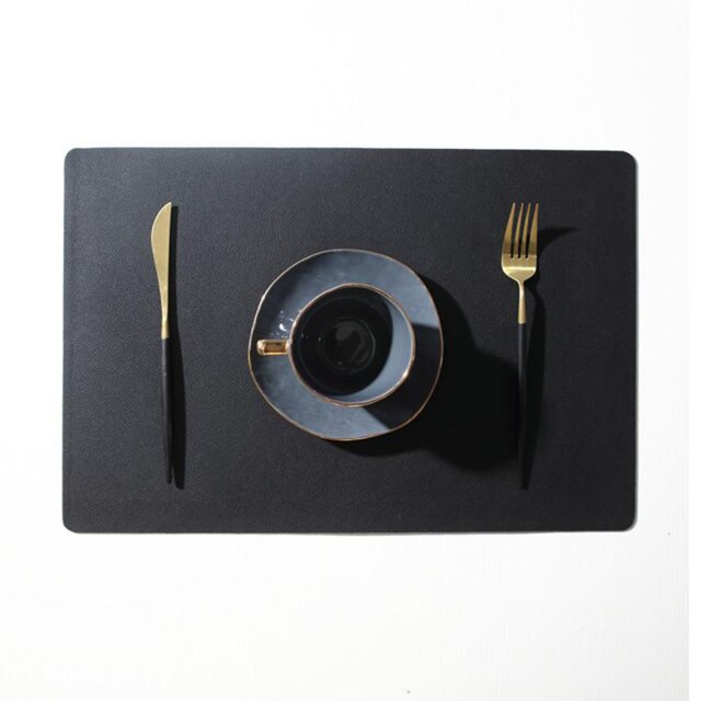 Cup Pad Placemat Dining Family Mat Restaurants PVC Replacement Wedding: Black