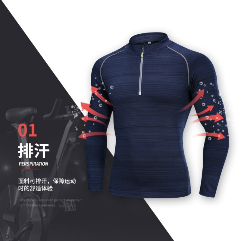 Camisetas con capas Base de Ciclismo de secado rápido para Hombre Ropa Deportiva de manga larga para hombre ropa deportiva para correr al aire libre