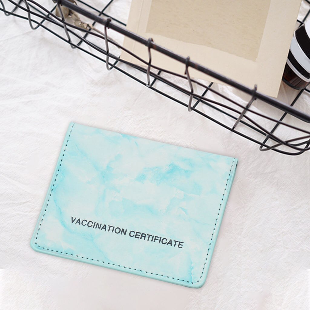 Vaccinatie Kaart Beschermhoes Slim Credit Kaarthouder Cdc Vaccinatie Kaarthouder Voor Beschermen Vaccin Certificaten: Lake Blue