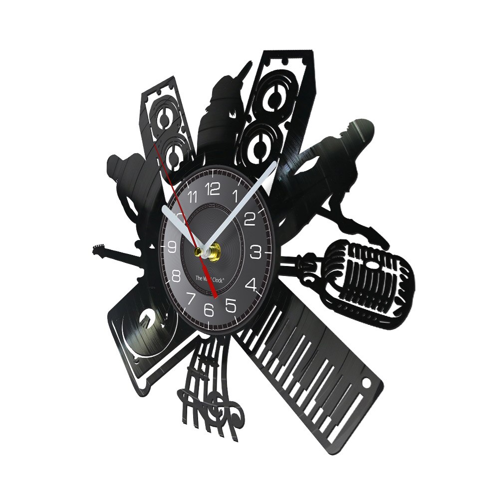 vinyl musikk tallerken veggklokke mikrofon dj musikk bånd melodi sanger stein bånd jazz bånd musikk instrumenter årgang klokke klokke