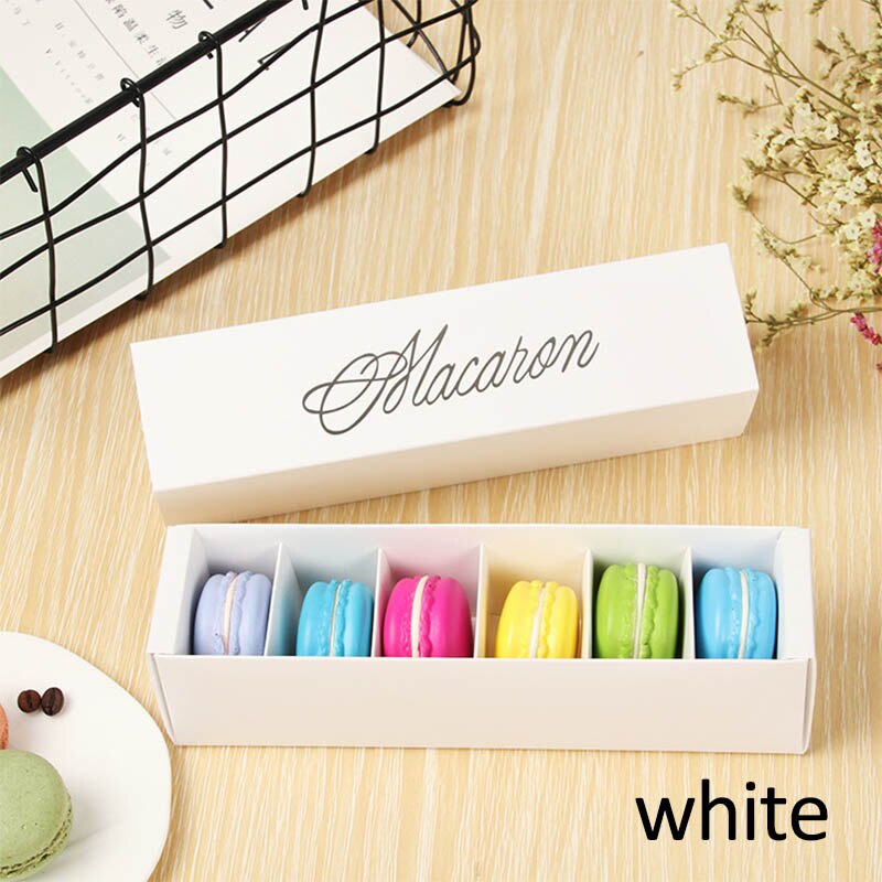 Cupcake Opslag Houder Cookies Verpakking Box Macaron Case Papier Events Favor Leuk Cadeau Bakken Accessoires Bruiloft Feestartikelen: WHITE