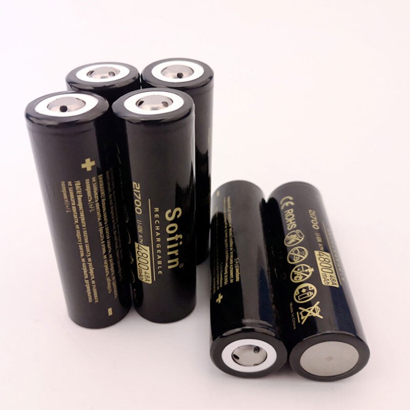 Sofirn 3,7 V 21700 Batterie 4800mAh Aufladbare Energie Batterien 48A 10C Entladung 21700 HD Zelle Lithium-Batterie Reall Capcaity