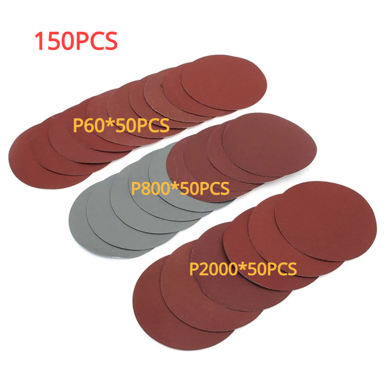 Disque abrasif avec tampon de support, adaptateur de perceuse pour le polissage, le meulage, le ponçage, le disque convertible, le papier abrasif rond, le crochet et la boucle, 5 ", 125mm, 30 pièces par ensemble: Rose