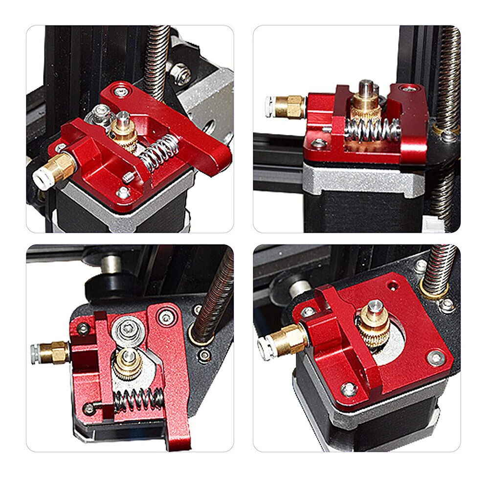 MK8 MK9 Red Extruder For 3D Printer Aluminum Block All Metal Bowden Exruder Kit Right Left Hand 1.75mm Filament CR-7 CR-10
