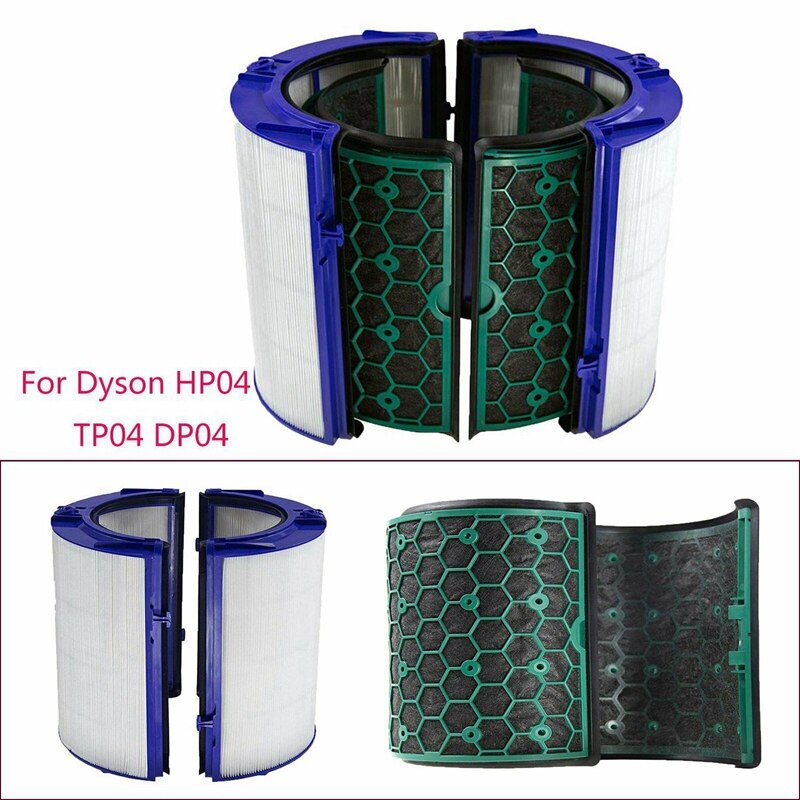 Dyson  hp04 tp04 dp04: lle suljettu kaksivaiheinen ilmanpuhdistin hepa ja hiilisuodatin