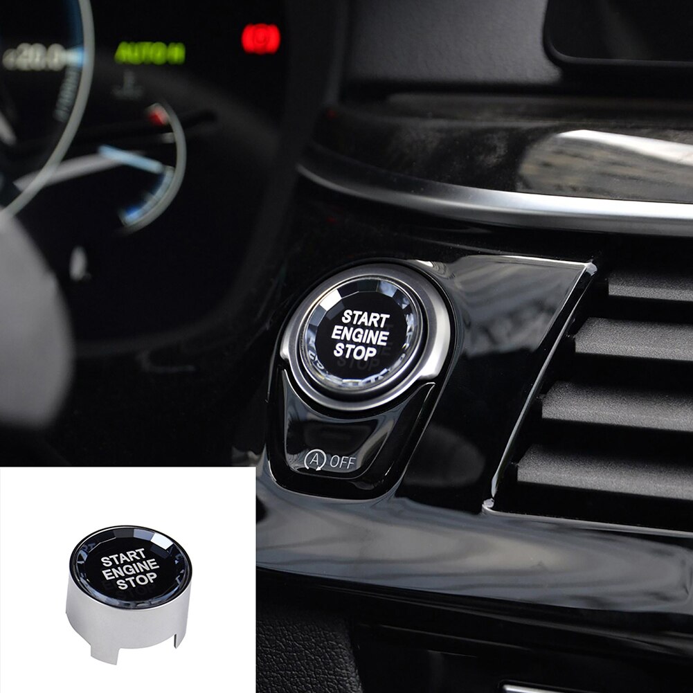 Start-/stoppknapp i faux crystal för bmw  x1/2/3/4/5/6/7 series  e90 f30 biltillbehör