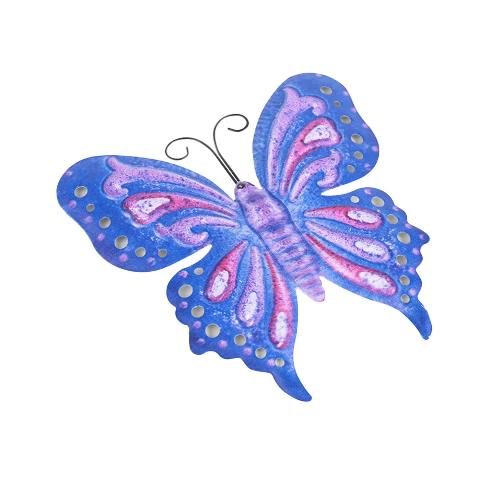 Decoración de pared de hierro forjado, colgante para el hogar, interior y exterior: 1PC-purple