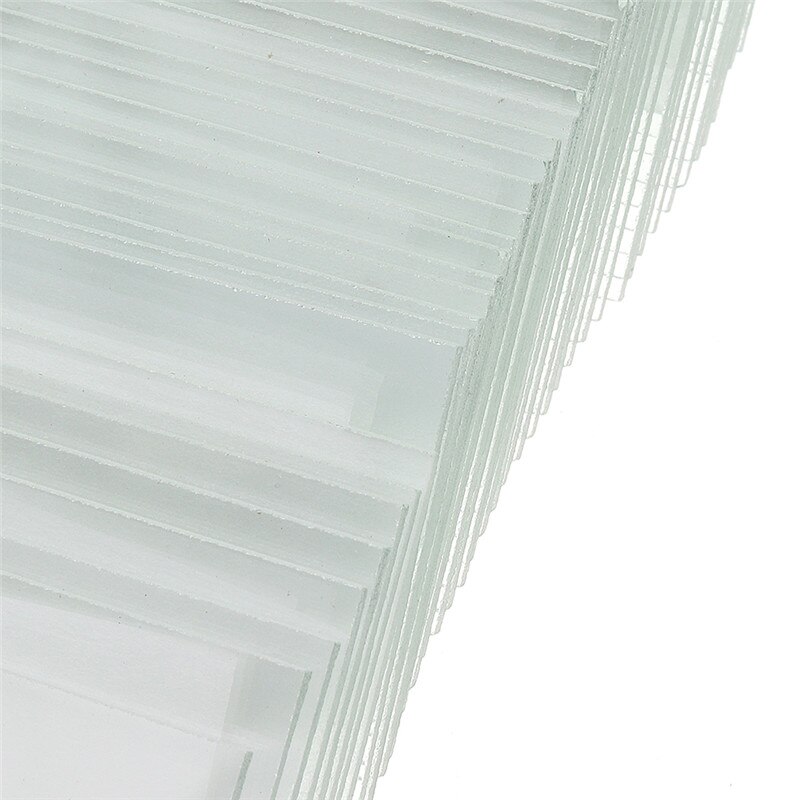 50pcs Glass Slide Plate Panel Ground Edge Microscope Biology Experiment Glass Sheets Thickness 1mm-1.2mm 25.4x76.2mm