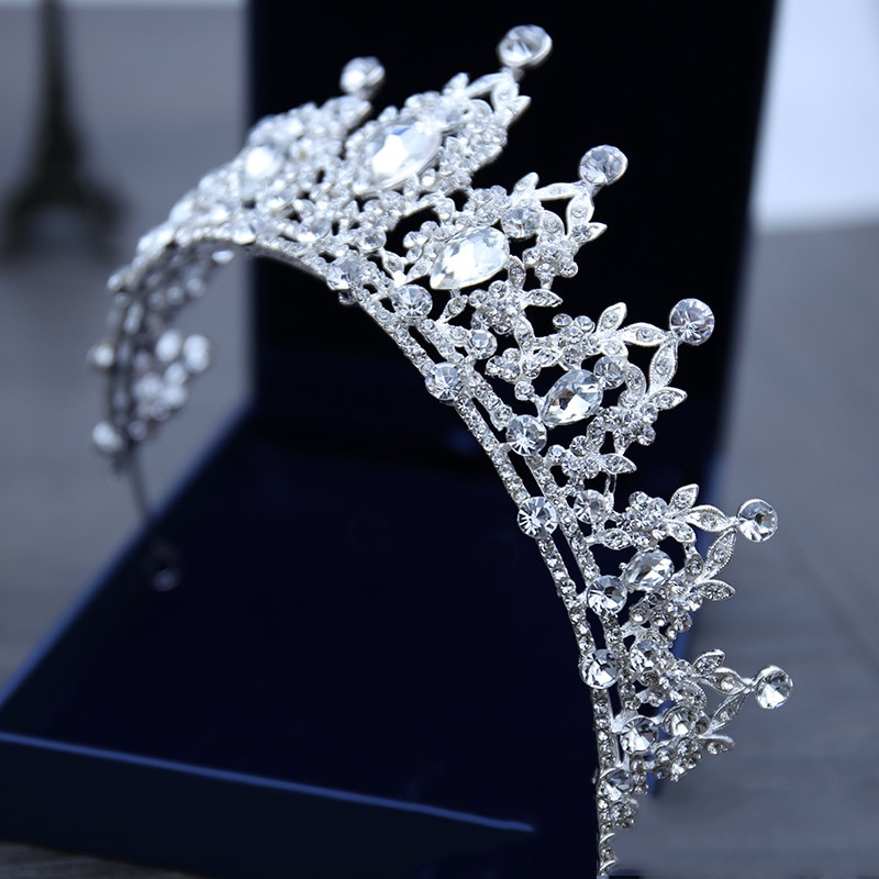 Lujo Rhinestone cristal tocado de novia accesorios elegantes para el cabello corona novia boda diademas cinta para el pelo princesa diadema