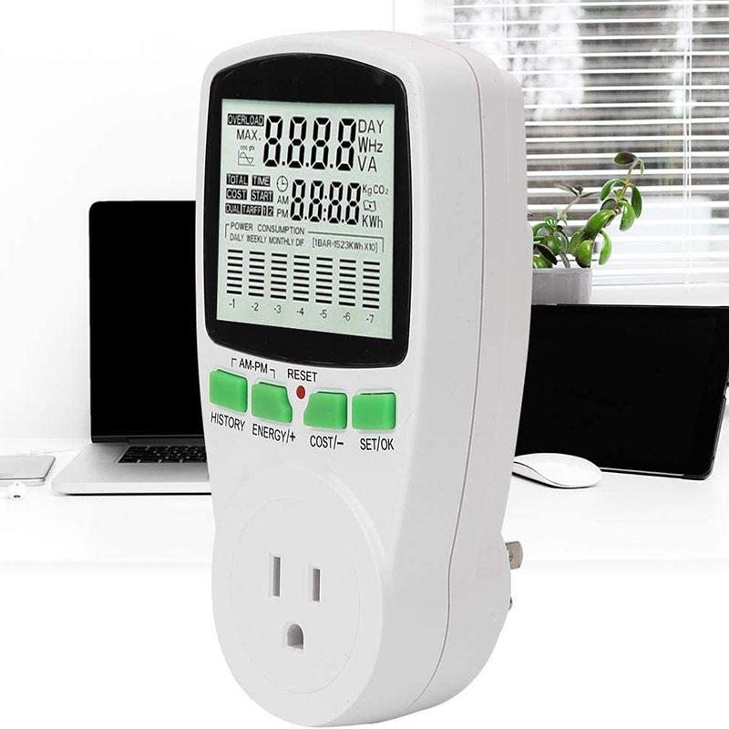HLZS-Smart Energy Meter Power Meter Power Meter Power KWh Measurement Socket Analyzer Electric Power Monitor