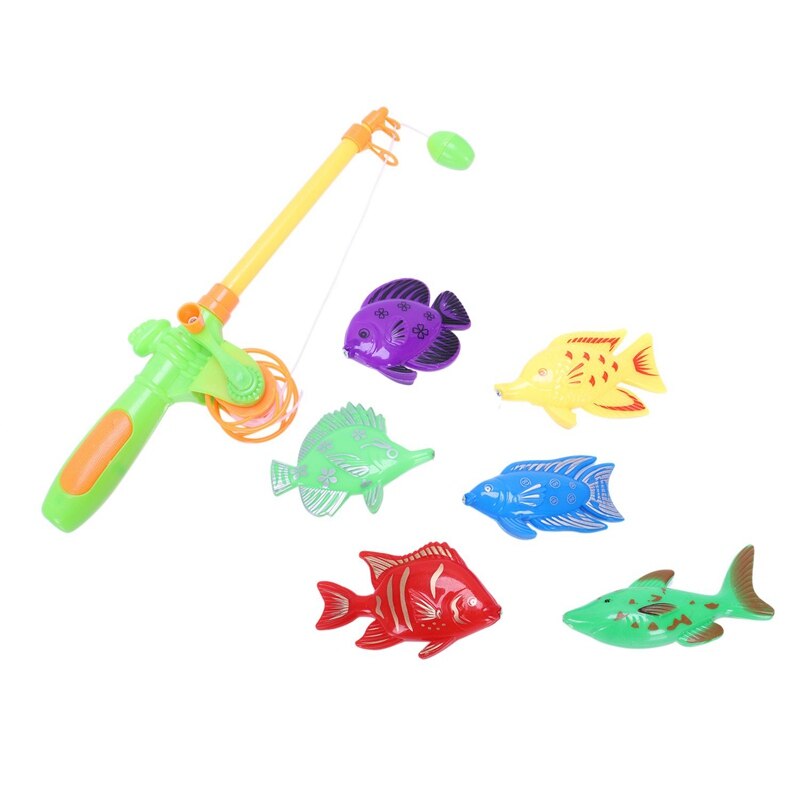 Learning & education magnetic fishing toy comes with 6 fish and a fishing rods, outdoor fun & sports fish toy for baby/kid