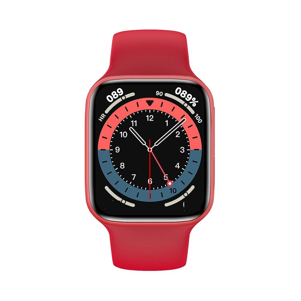 Cobrafly IWO HW22 Smartwatch 1,75 zoll Bildschirm 44mm Serie 6 Bluetooth Anruf IP67 Wasserdicht Männer Frauen Uhren PK iwo 13 HW12 W46: Red