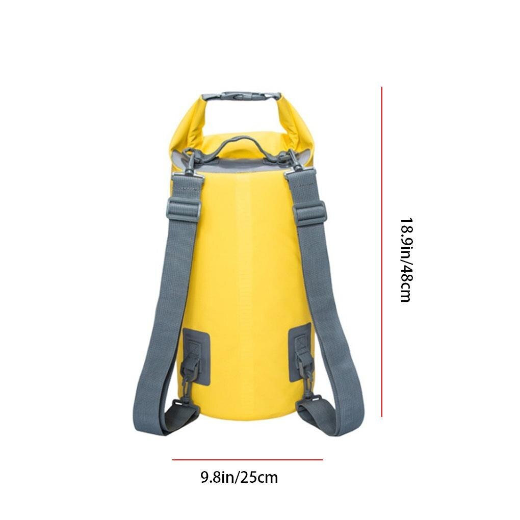 PVC Bag Waterproof Beach Swim Backpack Bucket Pouch for Kayaking Boating Fishing: Yellow 20L