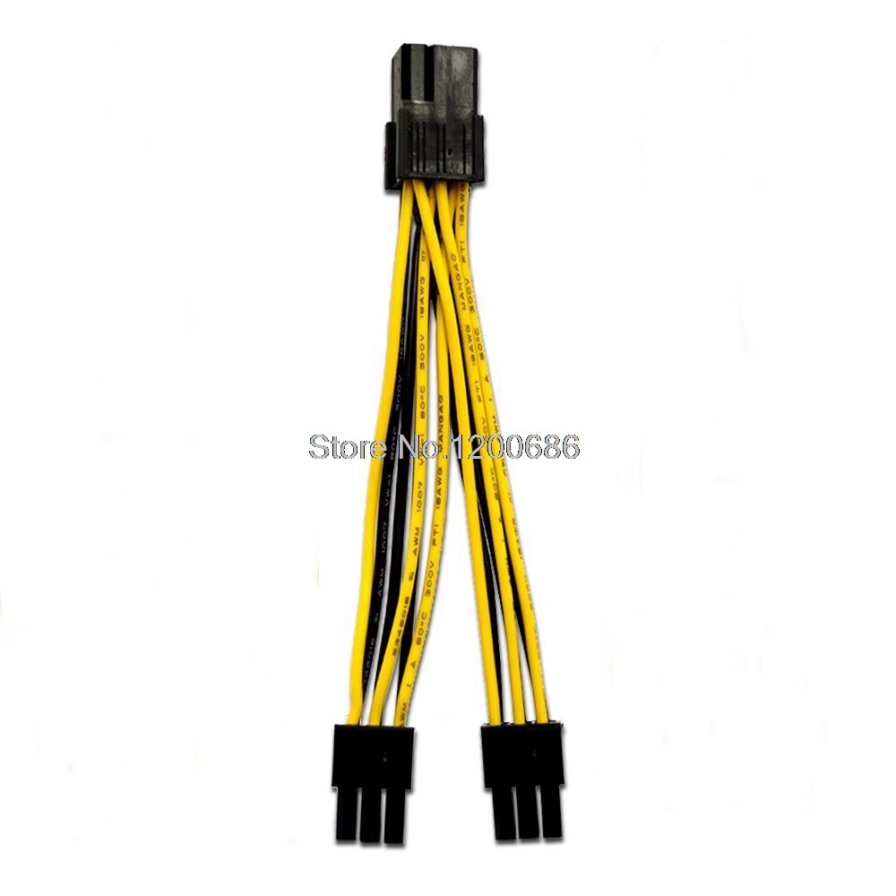 PCI Express Power Y-Splitter Kabel 6-Pin Vrouwelijke om 2x 6-Pin Mannelijke