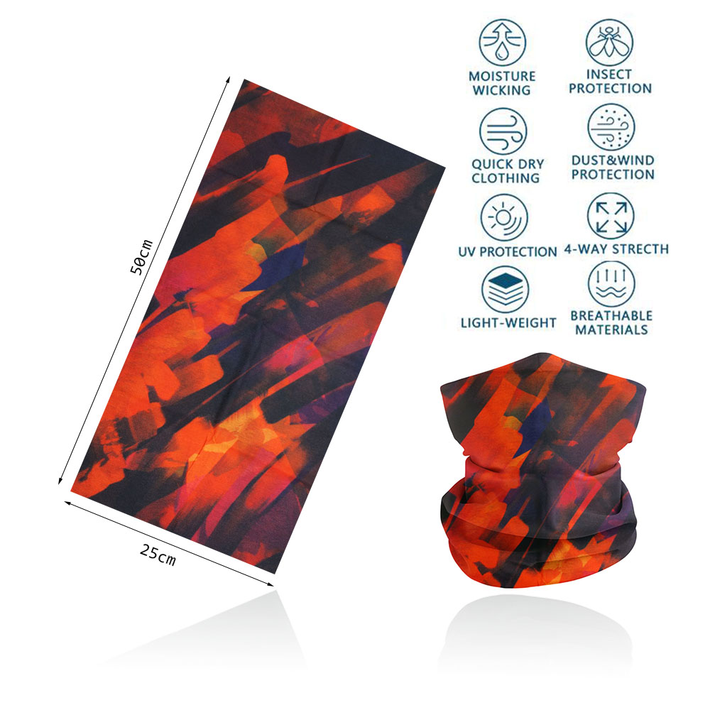Kleurrijke Bedrukte Haarband Bandana Hoofd Voor Vrouwen Nek Gaiter Tube Sjaal Voor Mannen Fietsen Wandelen Hardloopsport Face Bandana 'S: Black