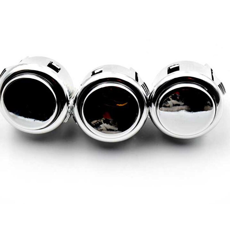 2 stuks sanwa obsj -30 metalen afwerking drukknop -in 30mm vervangende drukknop zilver goud voor arcadespel
