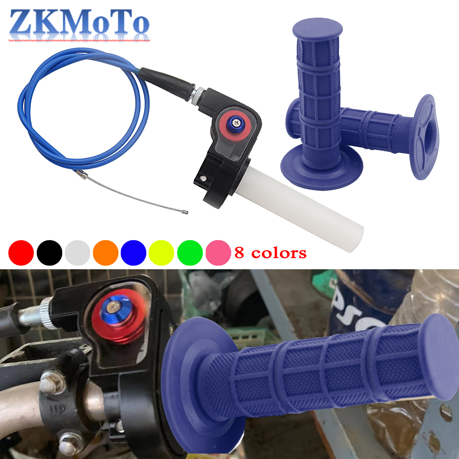 Manillar de motocicleta de 22mm, empuñaduras de acelerador de Gas de giro rápido, Kit de giro para Honda, Yamaha, Kawasaki, Suzuki, KTM, ATV
