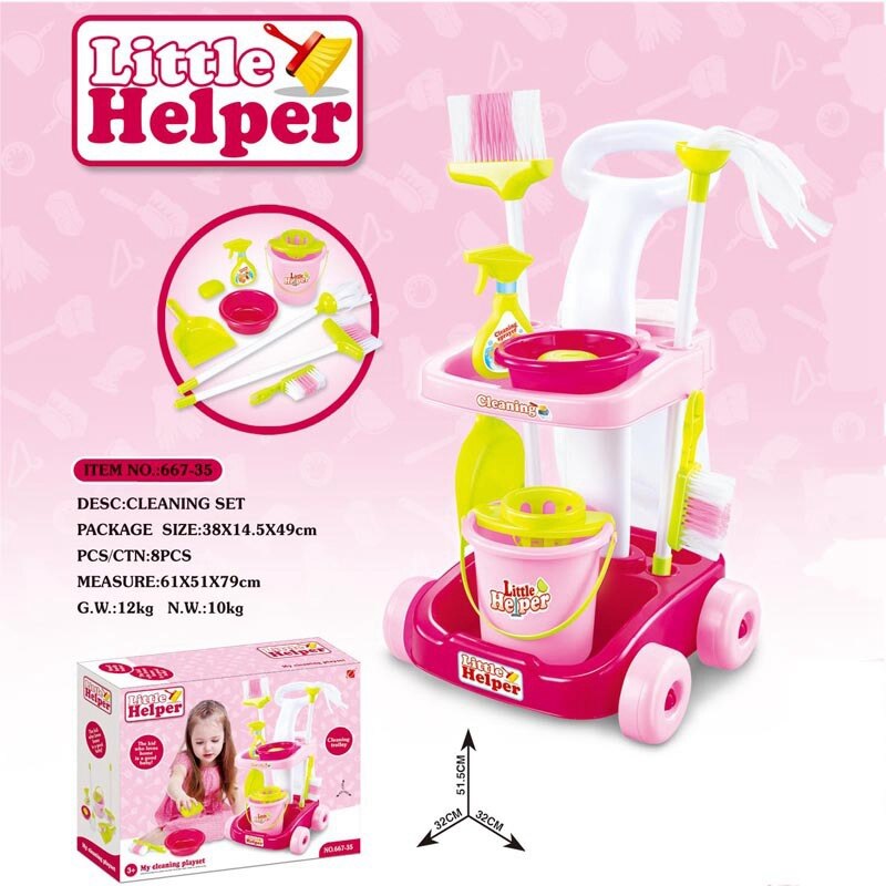Kids Cleaning Set Voor Peuters Little Helper Fantasiespel Kinderen Speelgoed Schoonmaakproducten Set Housekeeping Speelgoed Play Set